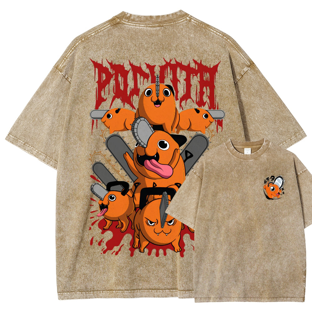 Chainsaw Man Unisex Fit Washed T-Shirt 2510003899