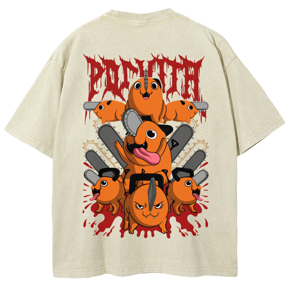 Chainsaw Man Unisex Fit Washed T-Shirt 2510003899