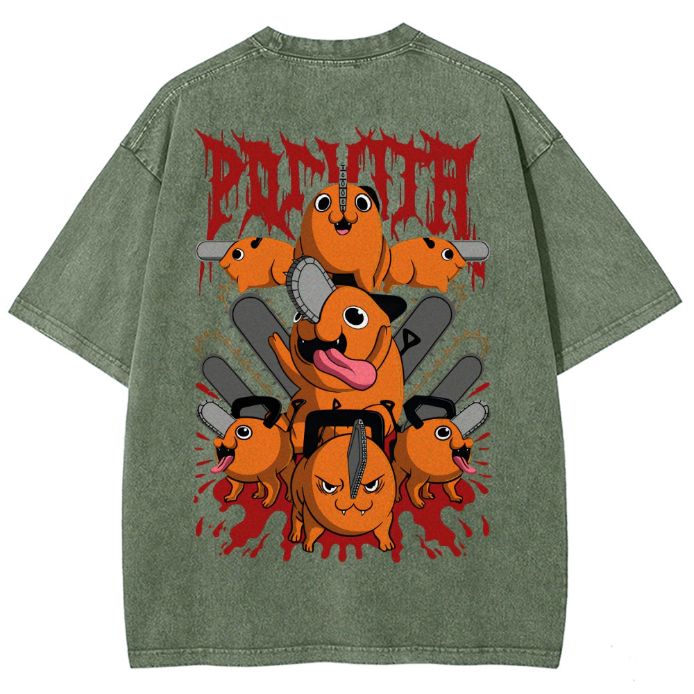 Chainsaw Man Unisex Fit Washed T-Shirt 2510003899