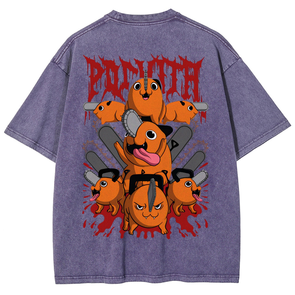 Chainsaw Man Unisex Fit Washed T-Shirt 2510003899