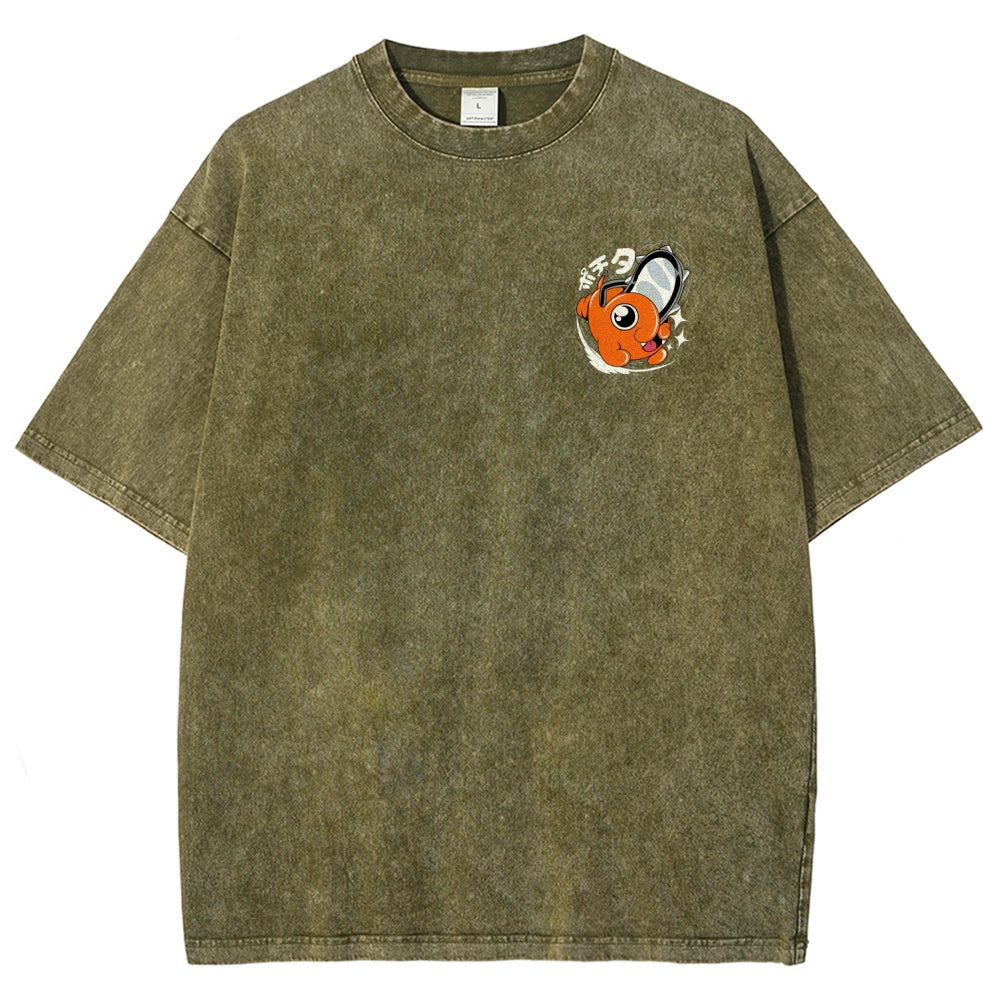Chainsaw Man Unisex Fit Washed T-Shirt 2510003899