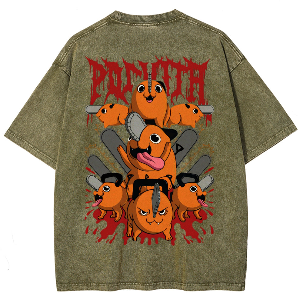 Chainsaw Man Unisex Fit Washed T-Shirt 2510003899