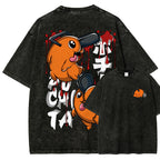 Chainsaw Man Unisex Fit Washed T-Shirt 2510004011