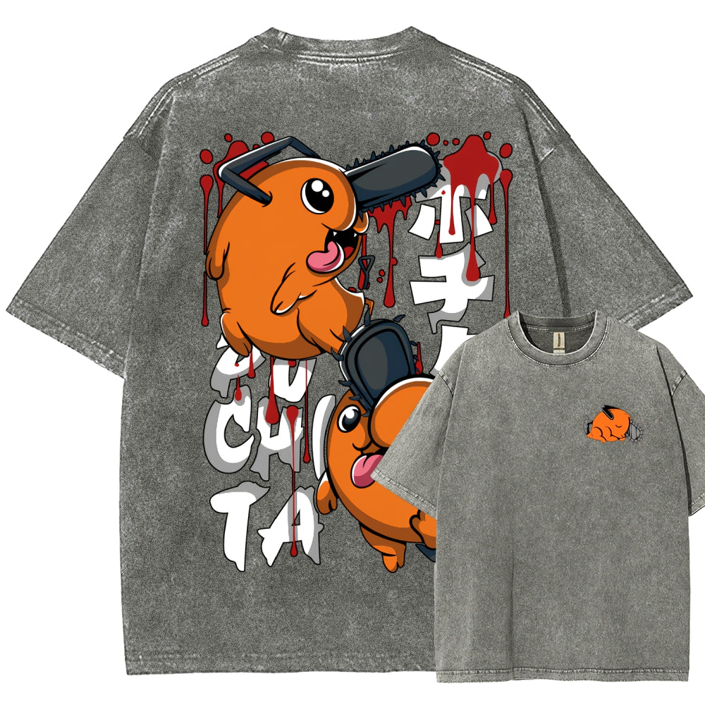 Chainsaw Man Unisex Fit Washed T-Shirt 2510004011