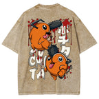 Chainsaw Man Unisex Fit Washed T-Shirt 2510004011