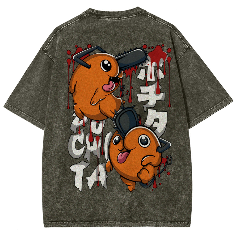 Chainsaw Man Unisex Fit Washed T-Shirt 2510004011