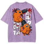 Chainsaw Man Unisex Fit Washed T-Shirt 2510004011
