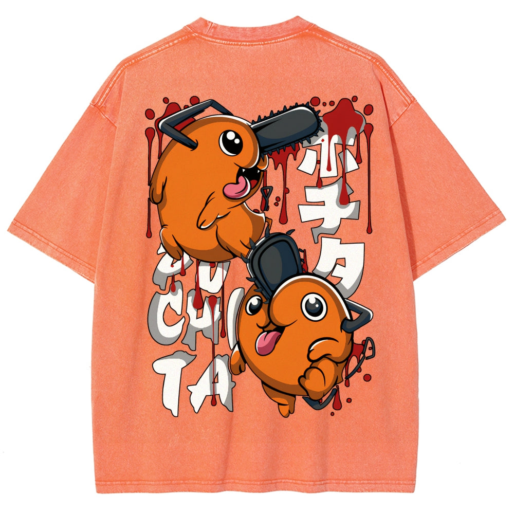 Chainsaw Man Unisex Fit Washed T-Shirt 2510004011