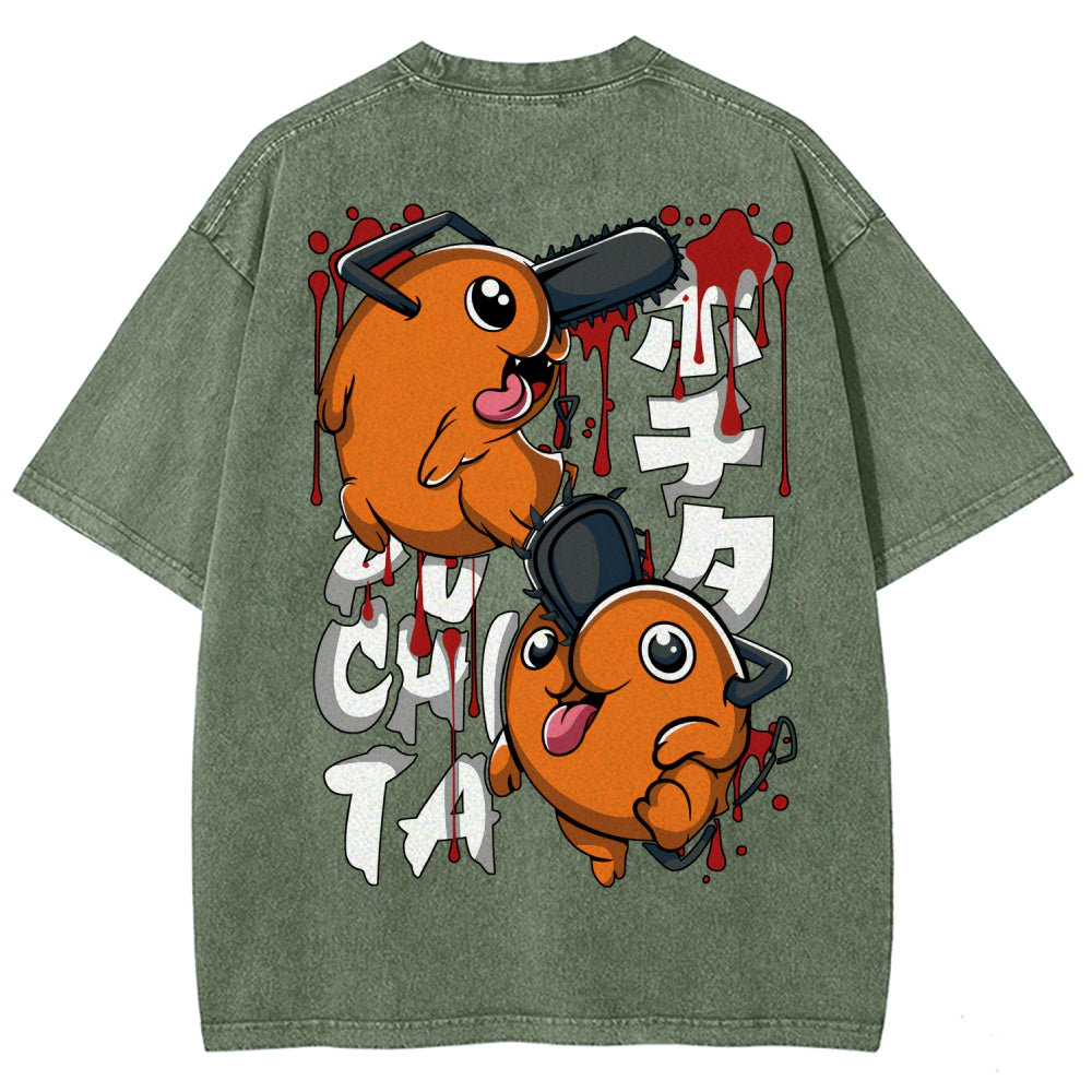 Chainsaw Man Unisex Fit Washed T-Shirt 2510004011