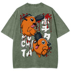 Chainsaw Man Unisex Fit Washed T-Shirt 2510004011