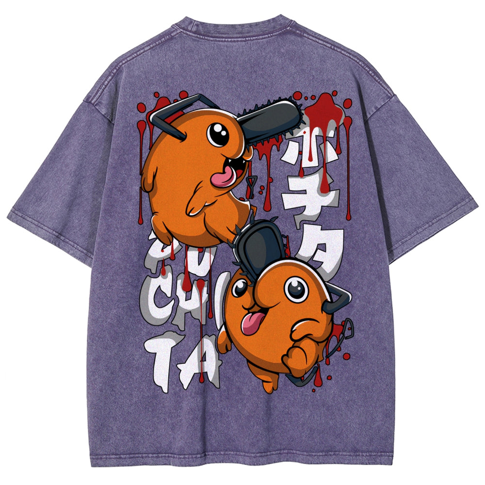 Chainsaw Man Unisex Fit Washed T-Shirt 2510004011