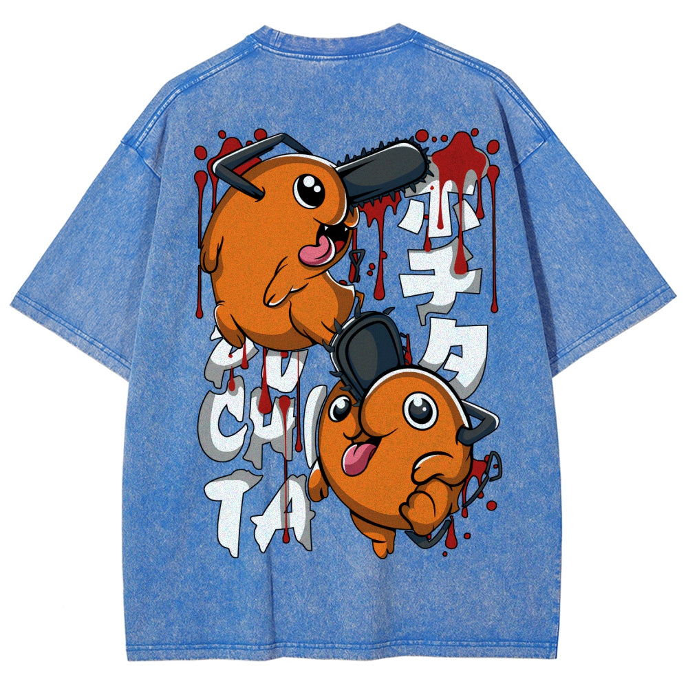 Chainsaw Man Unisex Fit Washed T-Shirt 2510004011