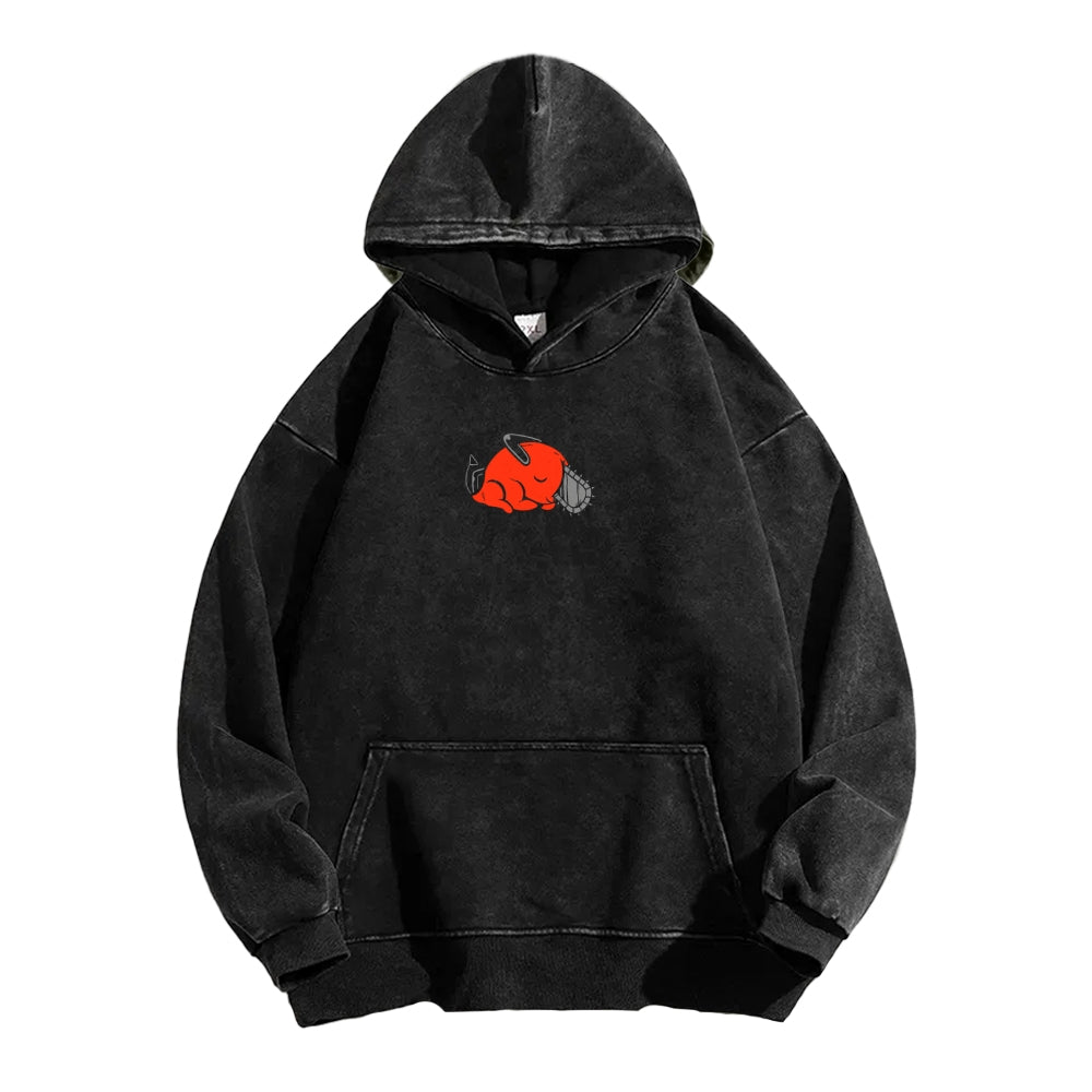 Chainsaw Man Casual Washed Hoodie 2510005425