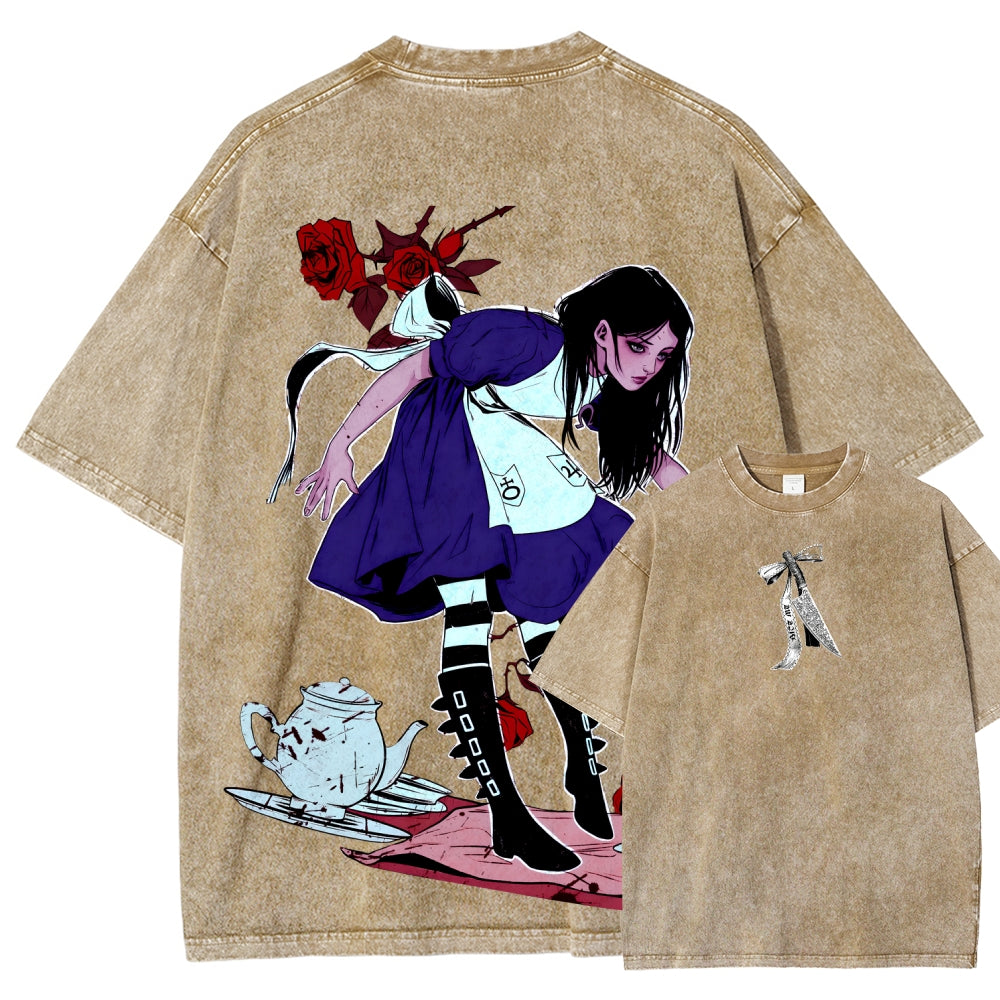 Alice Unisex Fit Washed T-Shirt 2510015068