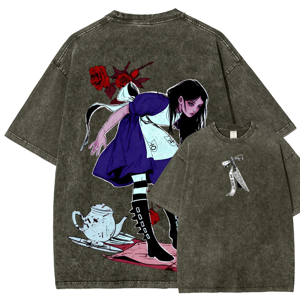 Alice Unisex Fit Washed T-Shirt 2510015068