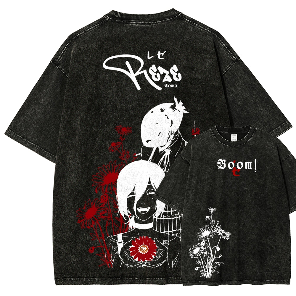 Chainsaw Man Unisex Fit Washed T-Shirt 2511004263
