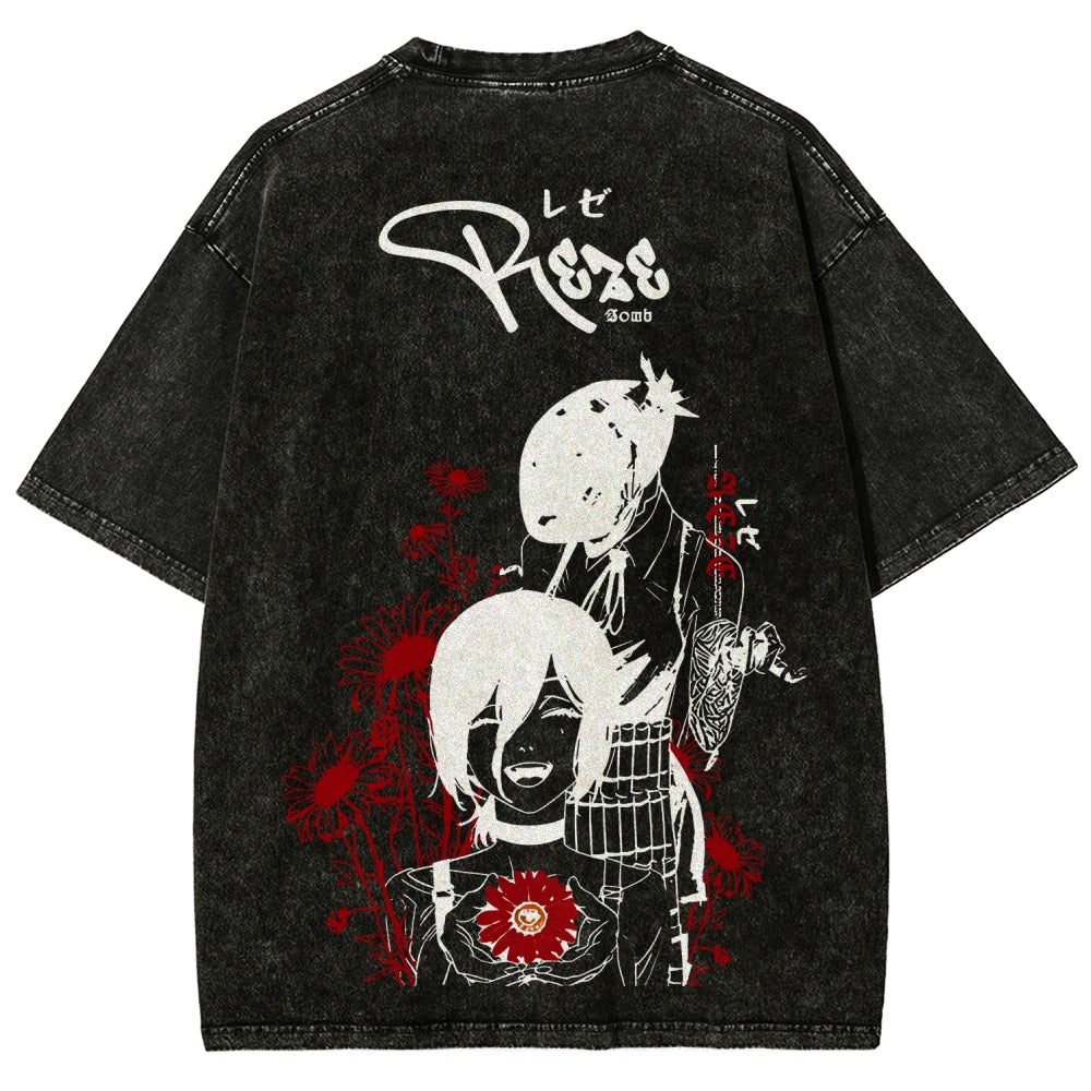 Chainsaw Man Unisex Fit Washed T-Shirt 2511004263