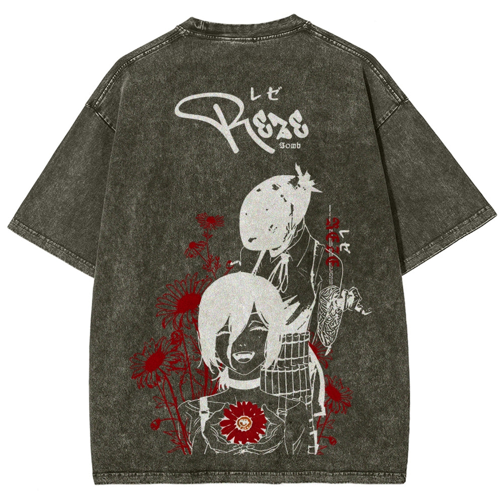Chainsaw Man Unisex Fit Washed T-Shirt 2511004263