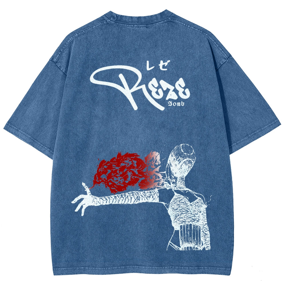 Chainsaw Man Unisex Fit Washed T-Shirt 2511004277