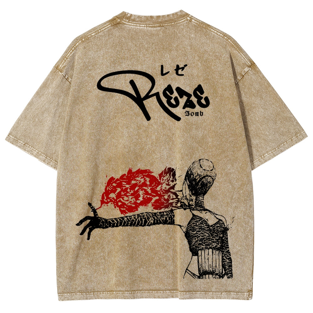 Chainsaw Man Unisex Fit Washed T-Shirt 2511004277
