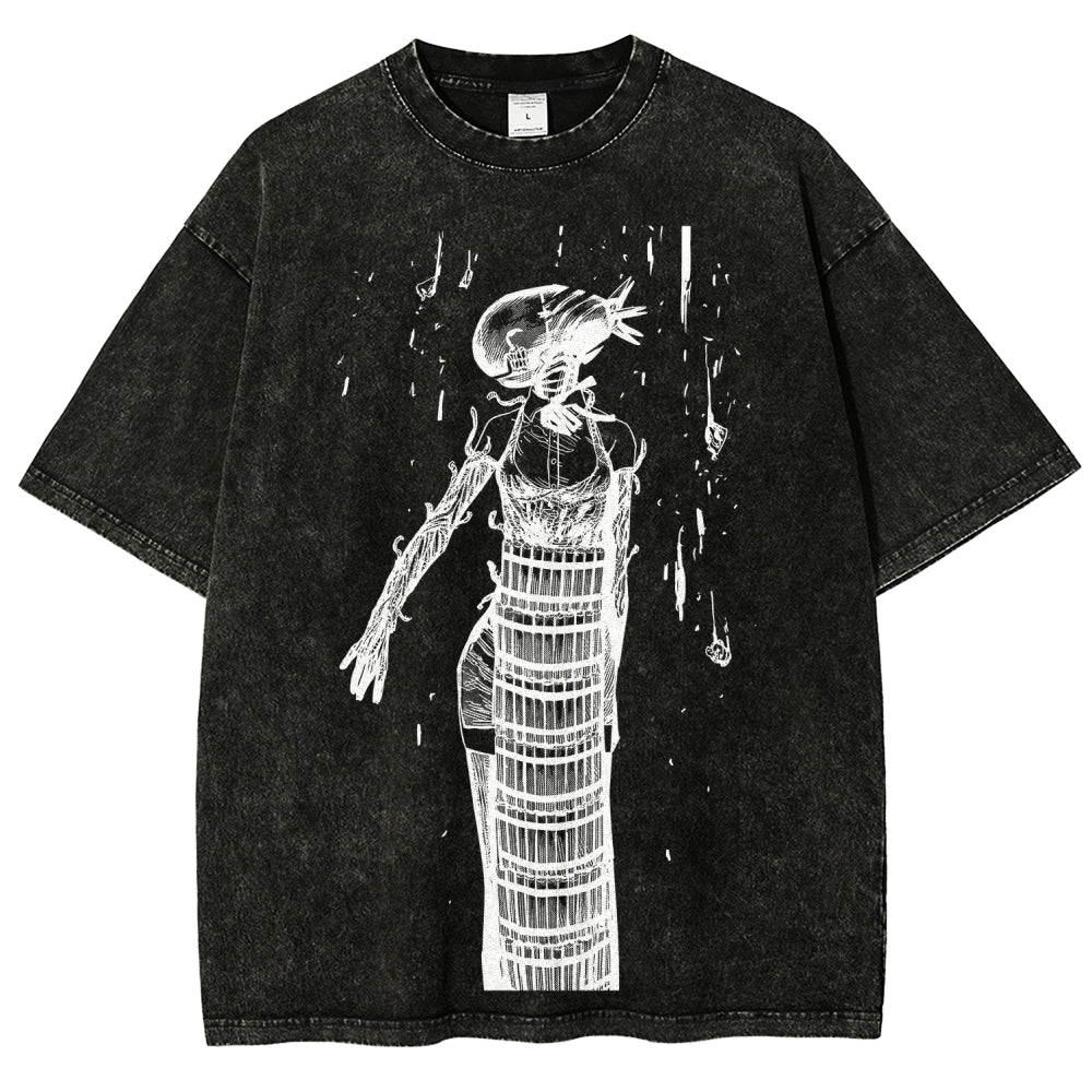 Chainsaw Man Unisex Fit Washed T-Shirt 2511004400