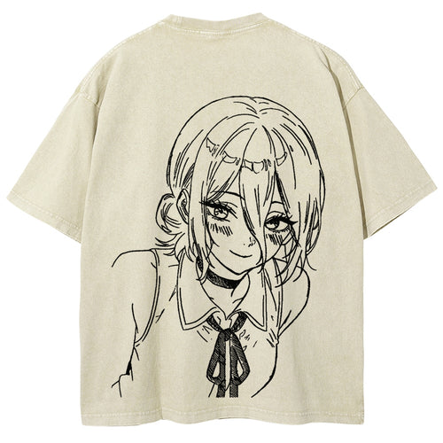 Chainsaw Man Unisex Fit Washed T-Shirt 2511004400