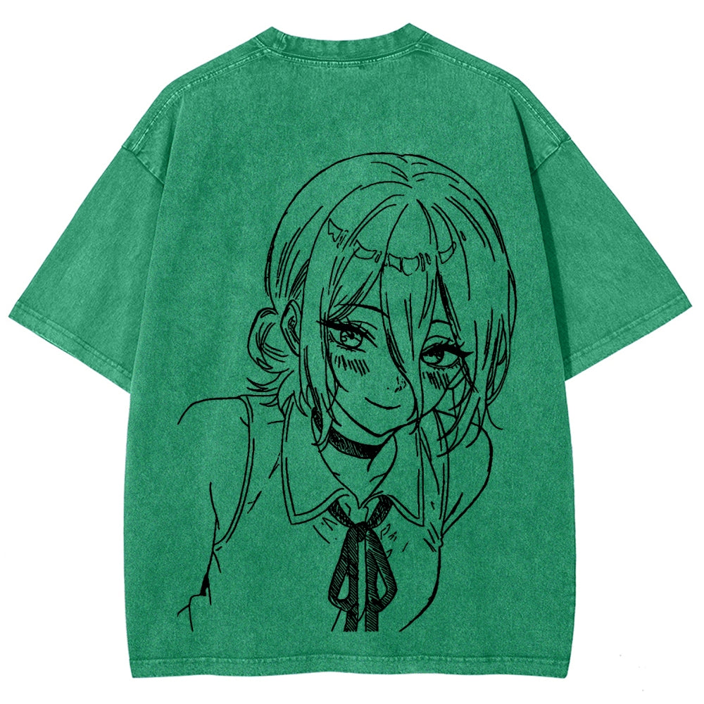 Chainsaw Man Unisex Fit Washed T-Shirt 2511004400