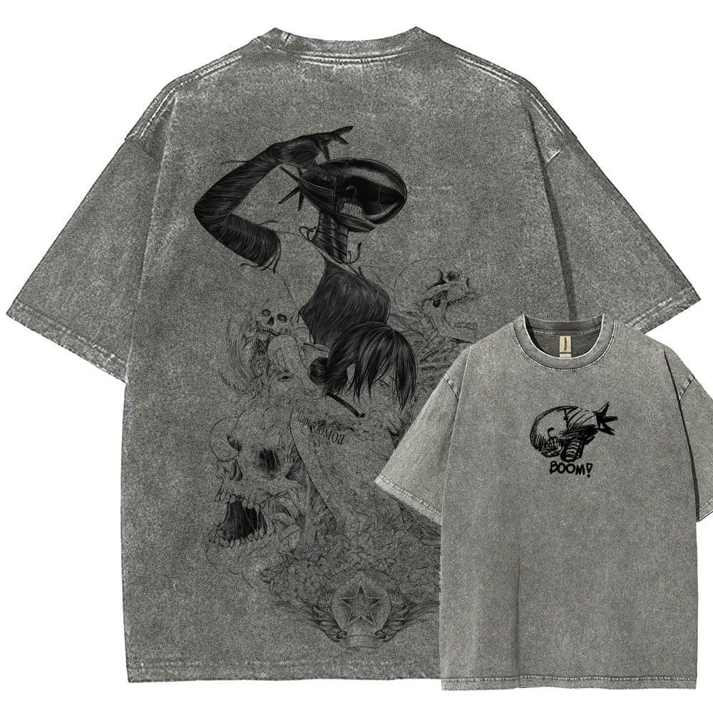 Chainsaw Man Unisex Fit Washed T-Shirt 2511004403