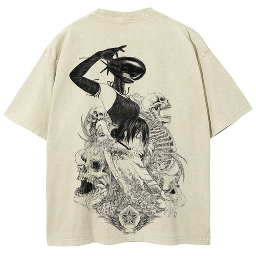 Chainsaw Man Unisex Fit Washed T-Shirt 2511004403