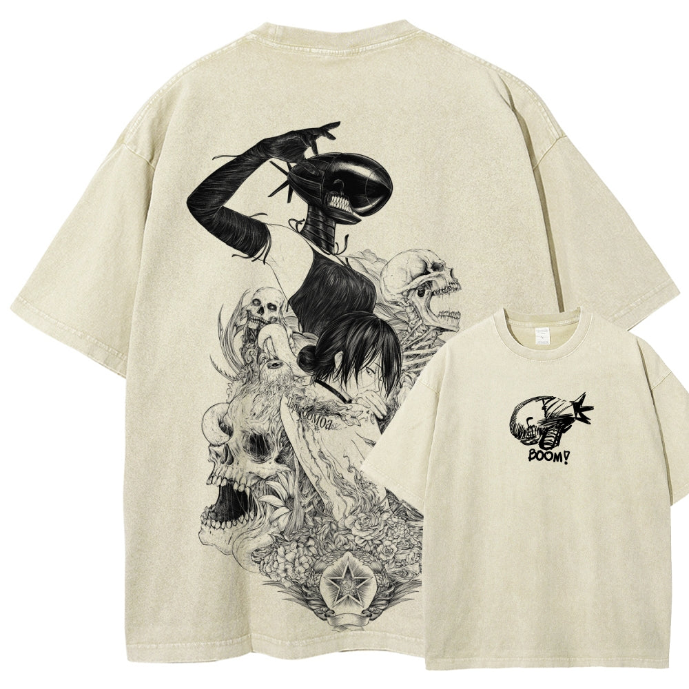 Chainsaw Man Unisex Fit Washed T-Shirt 2511004403
