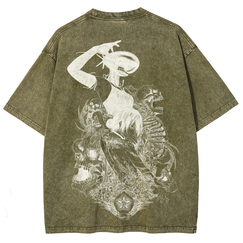 Chainsaw Man Unisex Fit Washed T-Shirt 2511004403