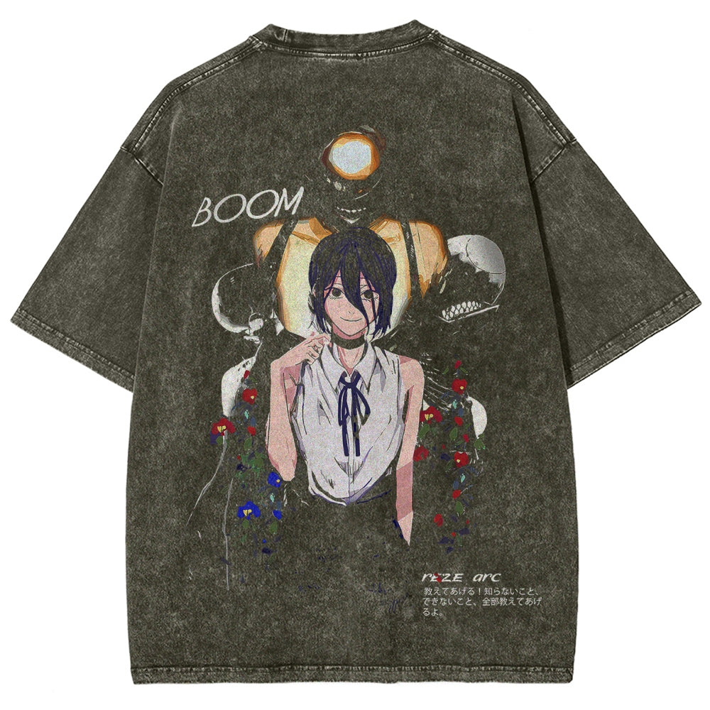 Chainsaw Man Unisex Fit Washed T-Shirt 2511005925