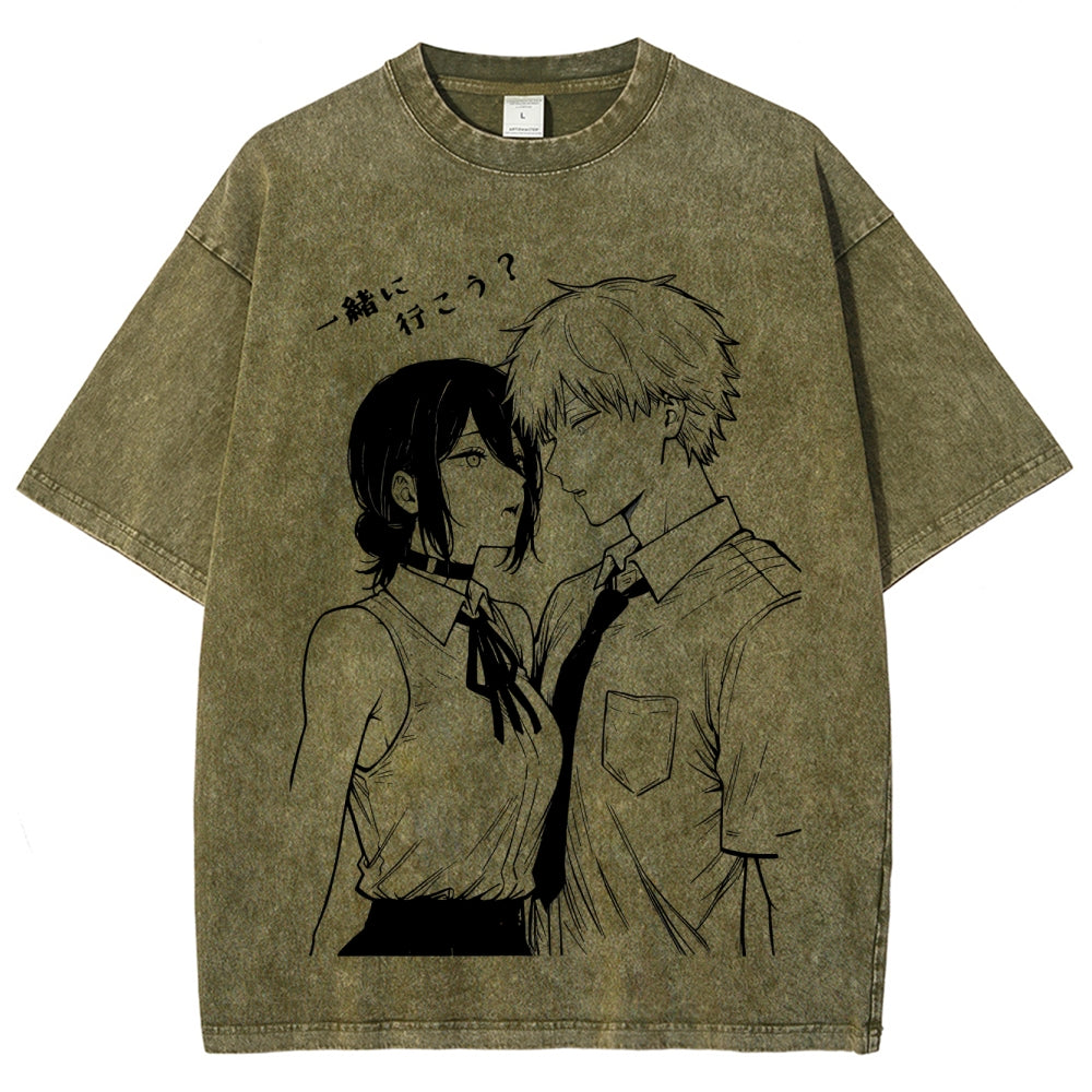 Chainsaw Man Unisex Fit Washed T-Shirt 2511007066