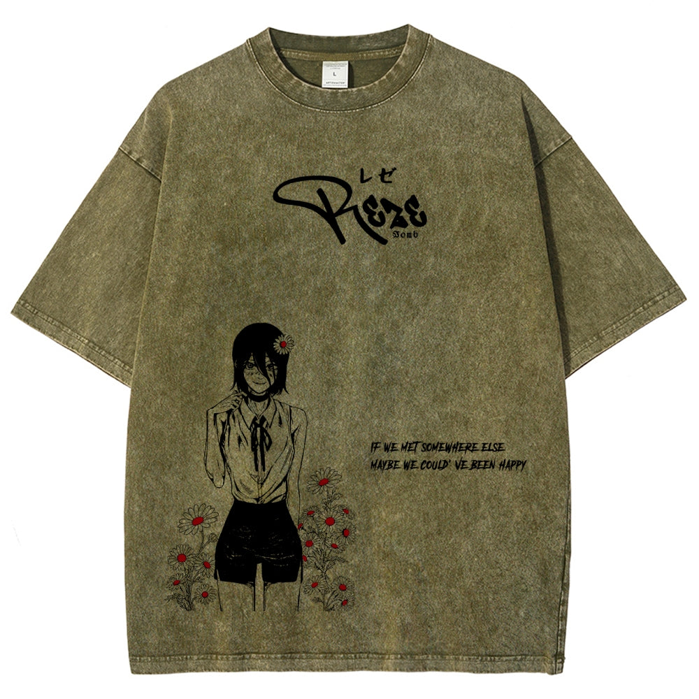 Chainsaw Man Unisex Fit Washed T-Shirt 2511007171