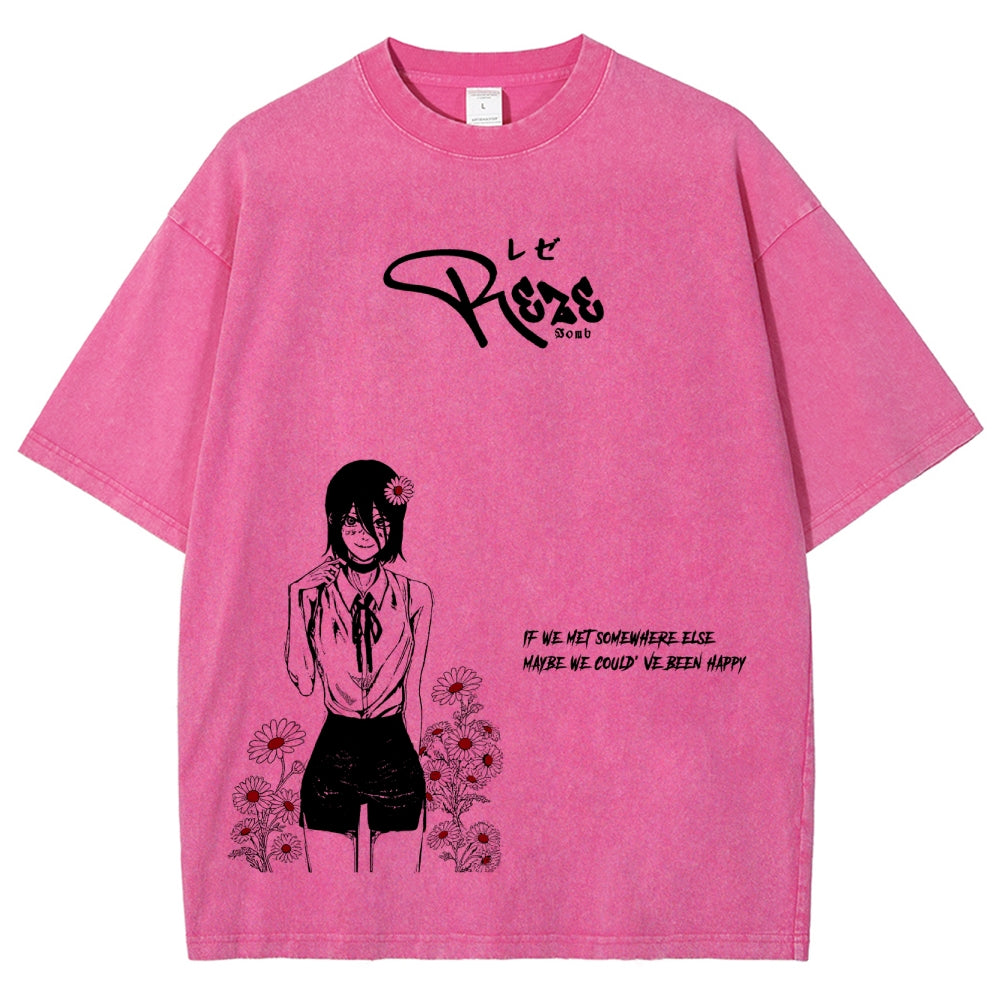 Chainsaw Man Unisex Fit Washed T-Shirt 2511007171