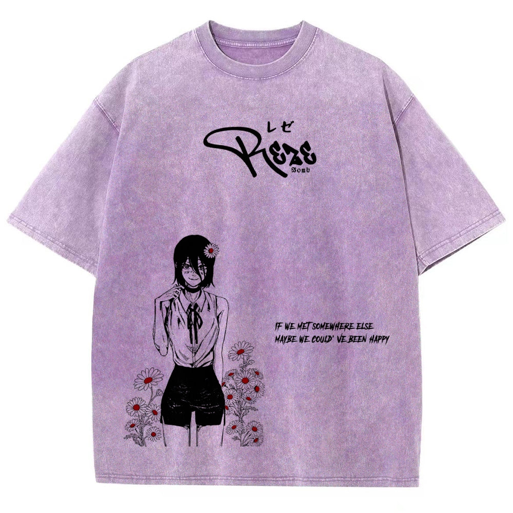 Chainsaw Man Unisex Fit Washed T-Shirt 2511007171
