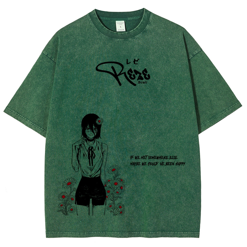 Chainsaw Man Unisex Fit Washed T-Shirt 2511007171
