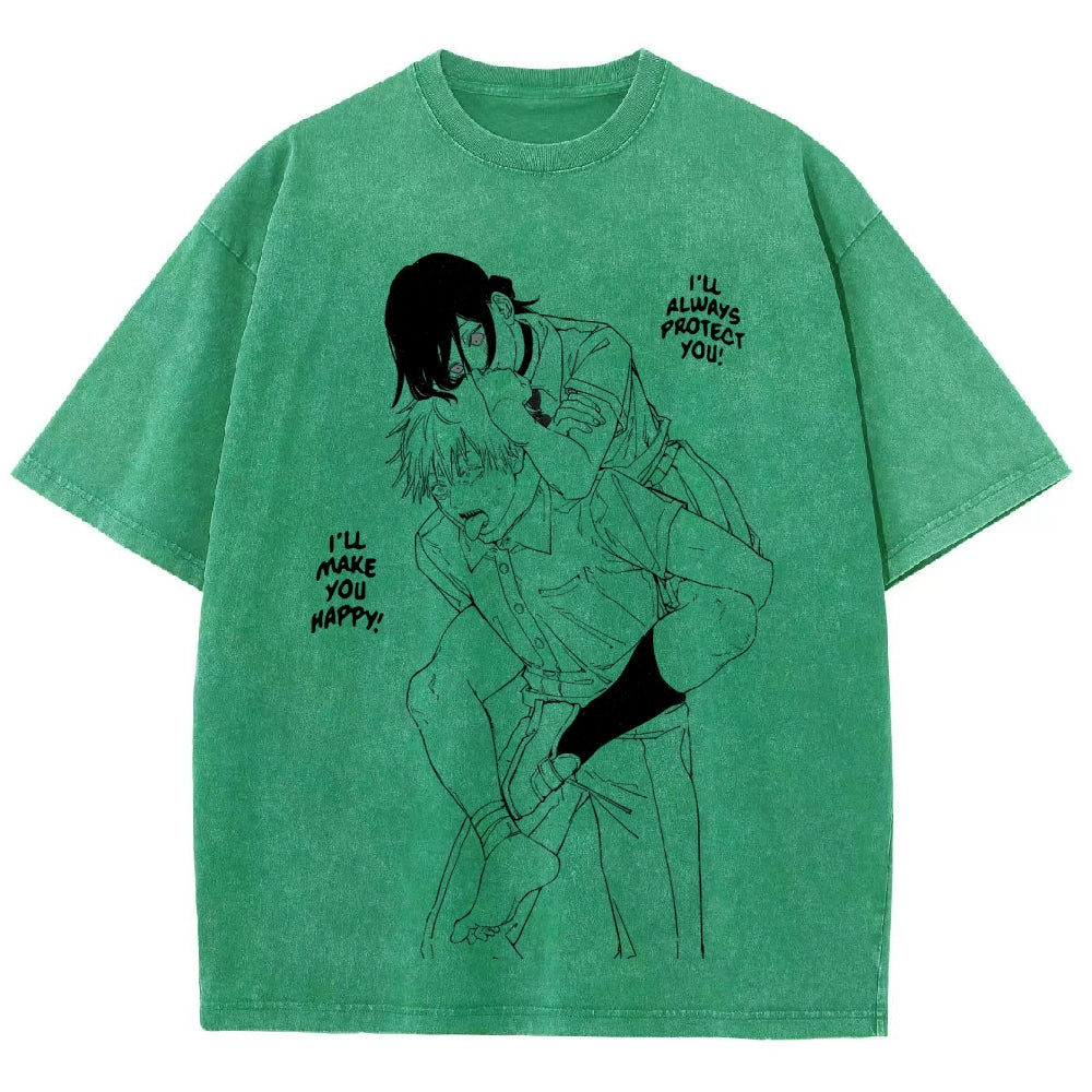 Chainsaw Man Unisex Fit Washed T-Shirt 2511007174