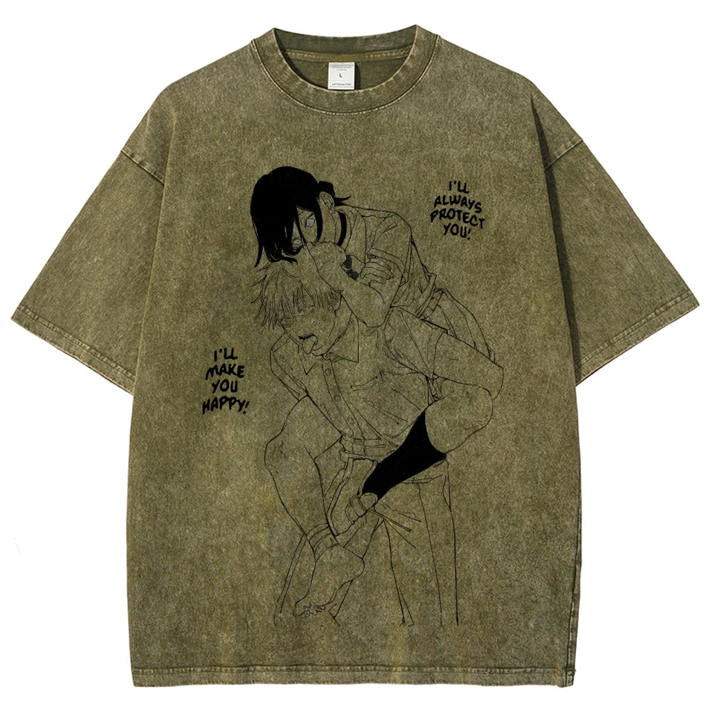 Chainsaw Man Unisex Fit Washed T-Shirt 2511007174