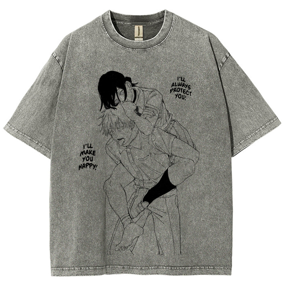 Chainsaw Man Unisex Fit Washed T-Shirt 2511007174