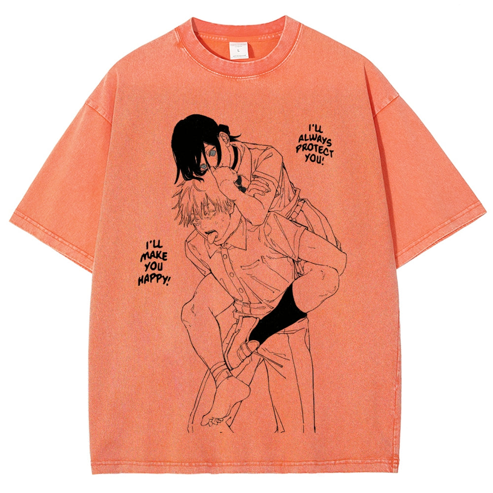 Chainsaw Man Unisex Fit Washed T-Shirt 2511007174