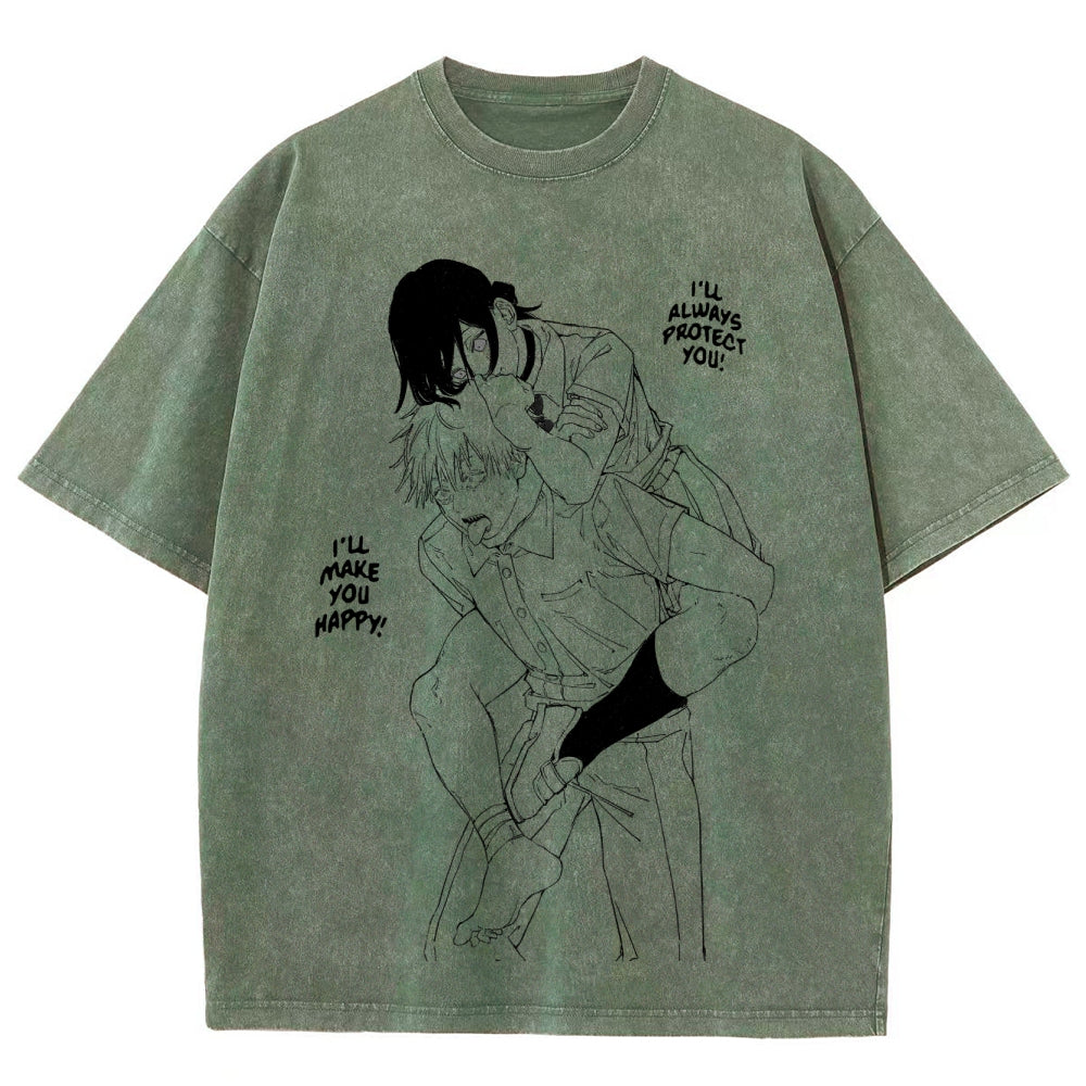 Chainsaw Man Unisex Fit Washed T-Shirt 2511007174