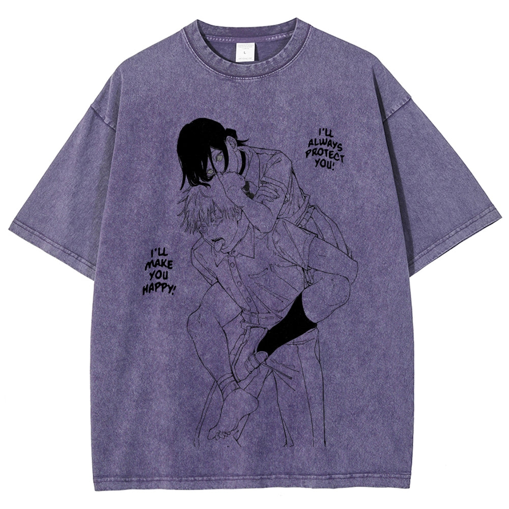 Chainsaw Man Unisex Fit Washed T-Shirt 2511007174