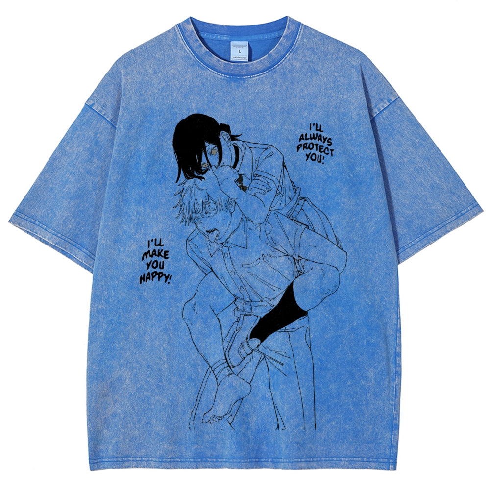 Chainsaw Man Unisex Fit Washed T-Shirt 2511007174