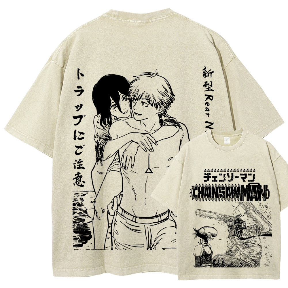 Chainsaw Man Unisex Fit Washed T-Shirt 2511007189