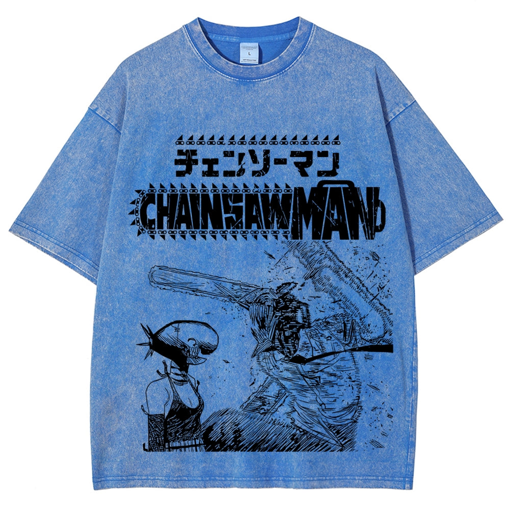 Chainsaw Man Unisex Fit Washed T-Shirt 2511007189