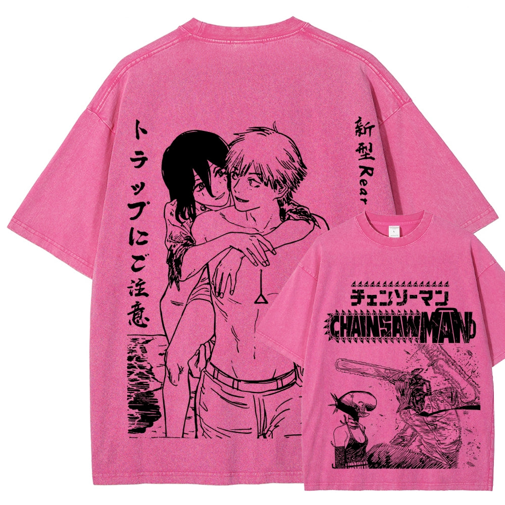 Chainsaw Man Unisex Fit Washed T-Shirt 2511007189