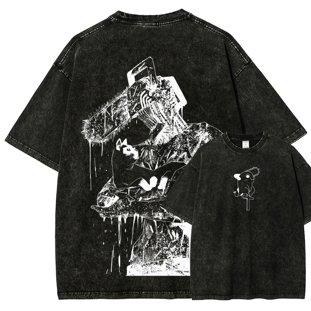 Chainsaw Man Unisex Fit Washed T-Shirt 2511007192
