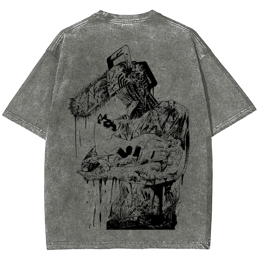 Chainsaw Man Unisex Fit Washed T-Shirt 2511007192