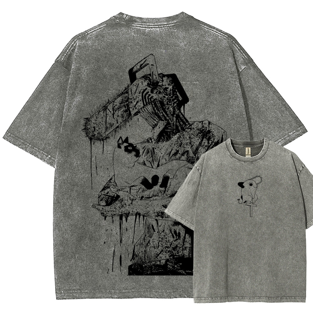 Chainsaw Man Unisex Fit Washed T-Shirt 2511007192